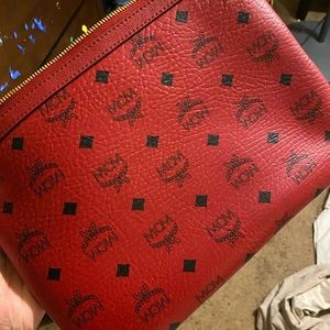MCM red purse